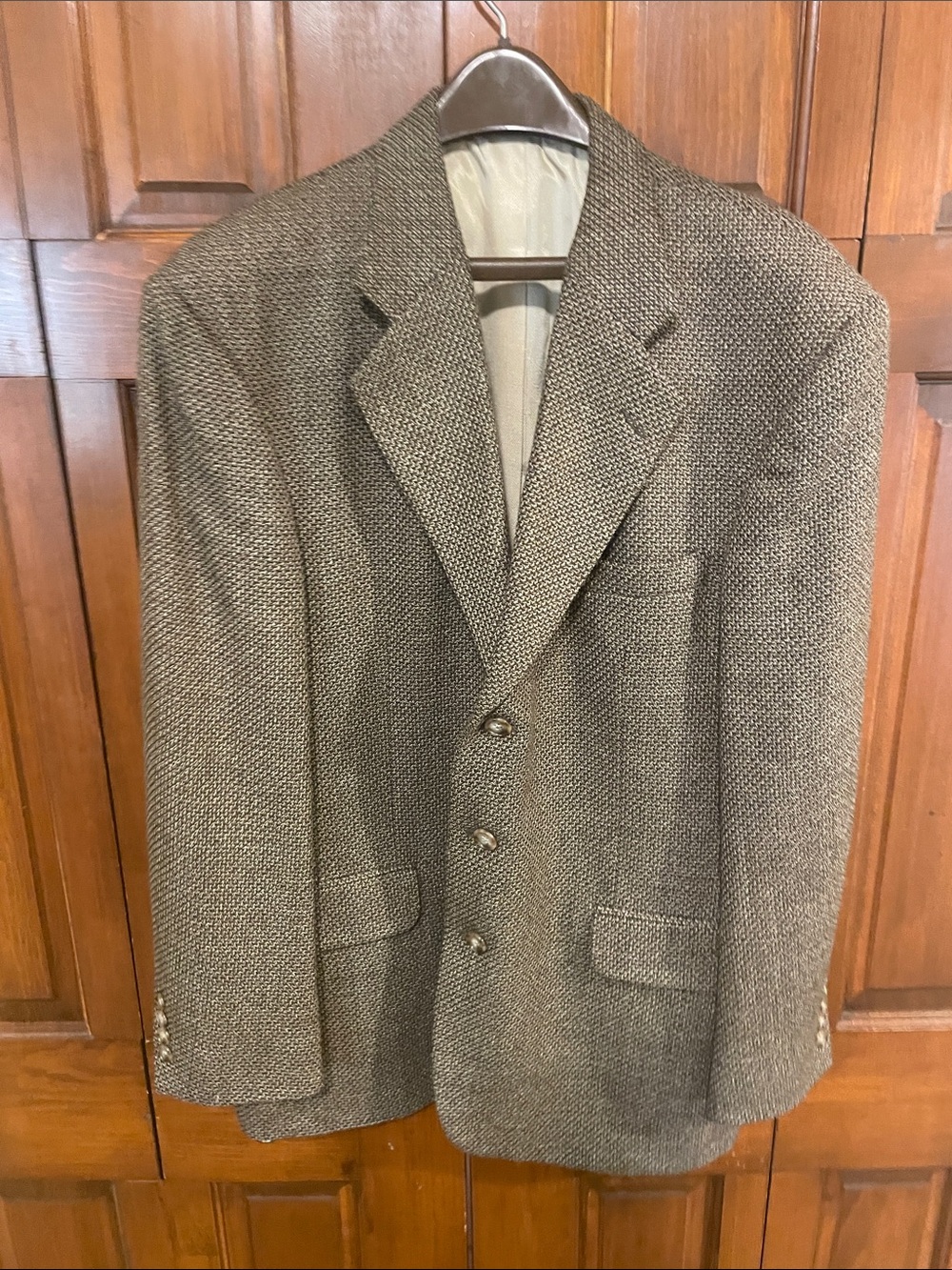 Oscar de la Renta Brown Textured Sport Coat